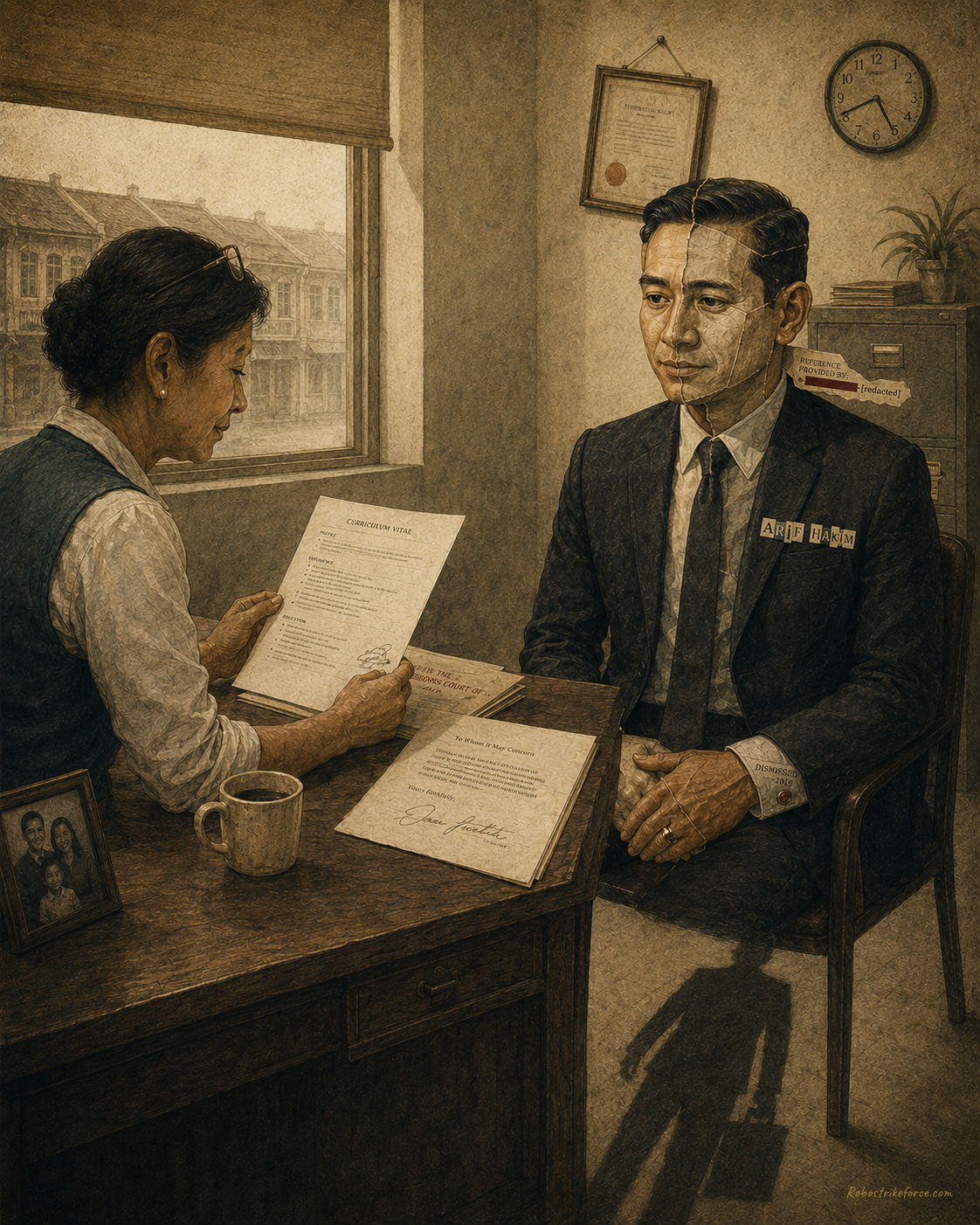 Conceptual illustration: believing a story written for you, by the storyteller