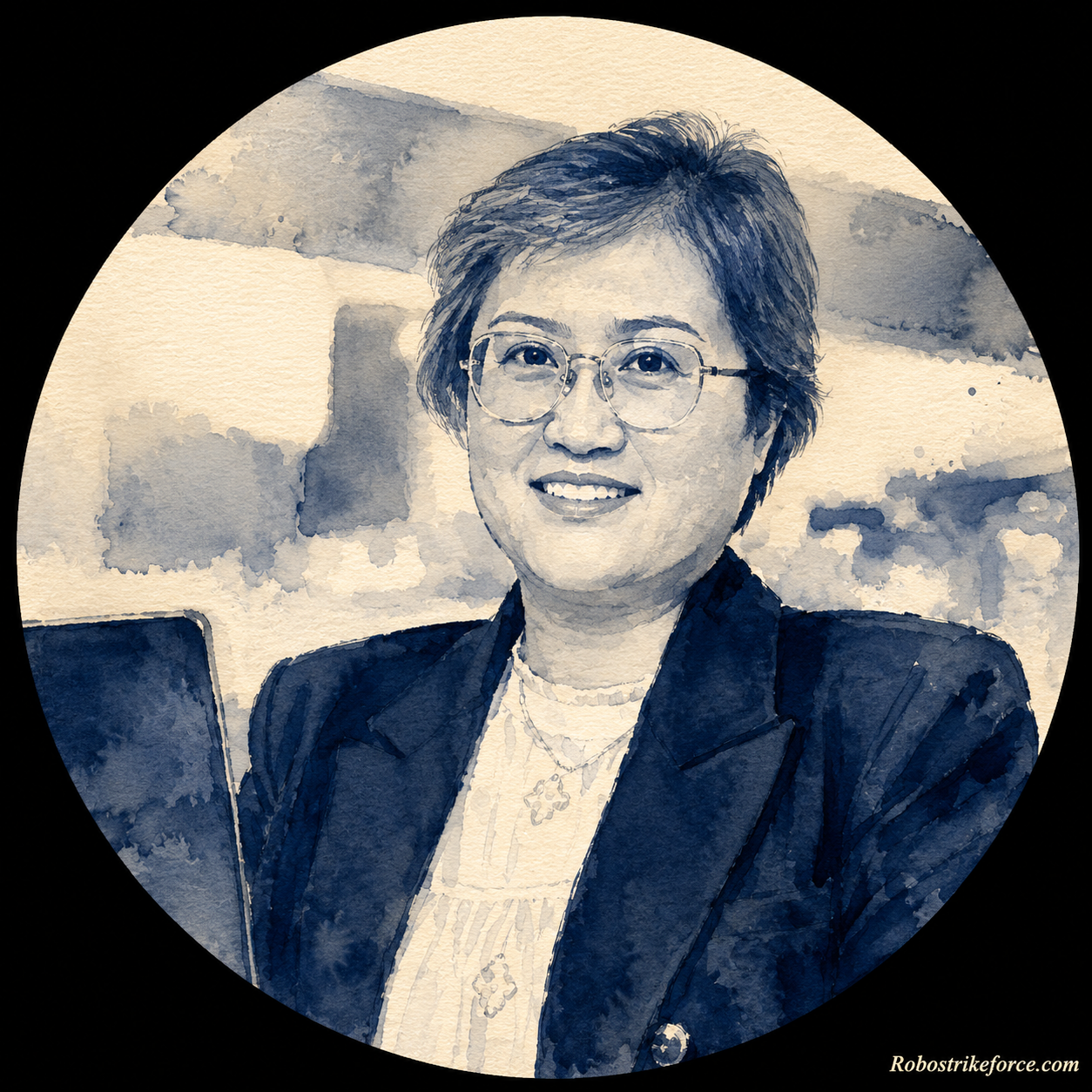 Watercolor illustration of Winniefred Tan, ACIS (CS) (CGP) · Chartered Secretary